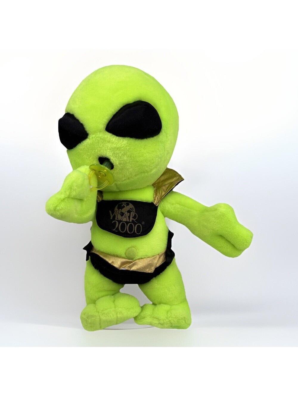 Nanco Year 2000 Y2K Rave Baby Space Alien Plush Vintage With Pacifier